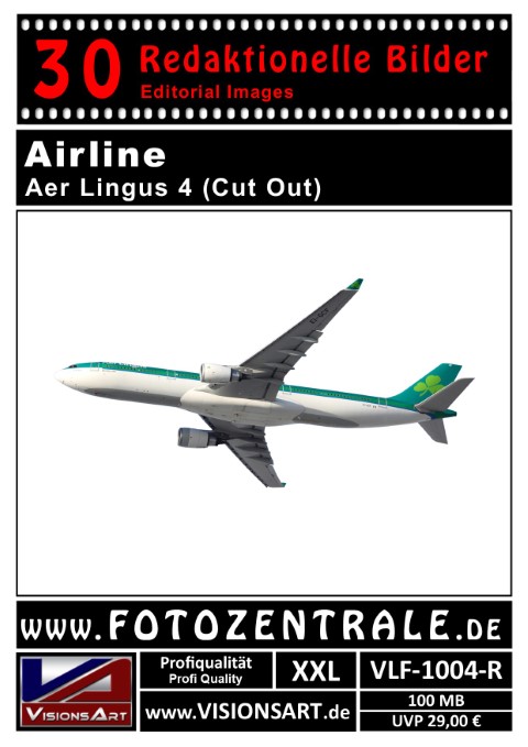 30 REDAKTIONELLE Bilder - Airline - Aer Lingus - Cut Out (VLF-1004-R)