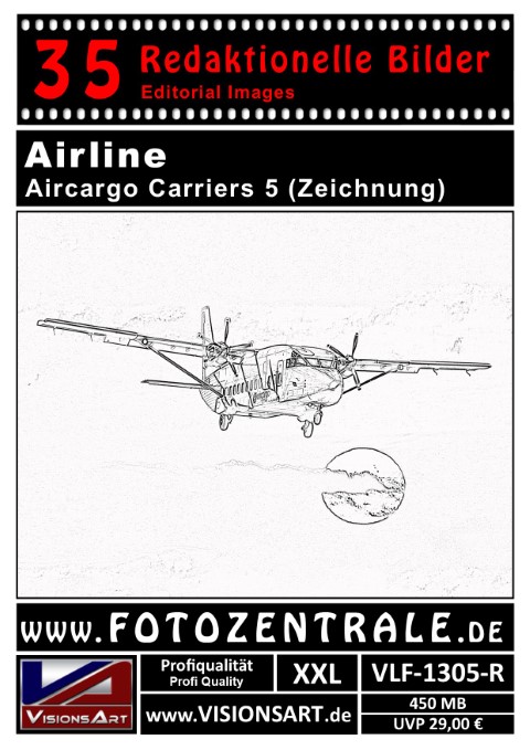 35 REDAKTIONELLE Bilder - Airline - Aircargo Carriers - Zeichnung (VLF-1305-R)