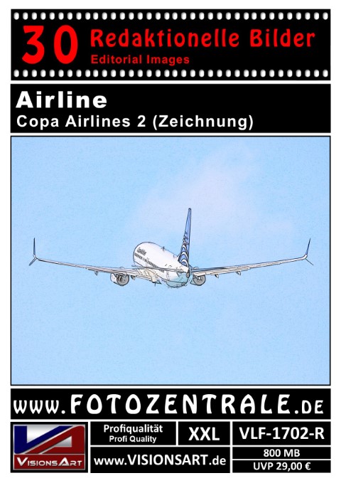 30 REDAKTIONELLE Bilder - Airline - Copa Airlines - Zeichnung (VLF-1702-R)