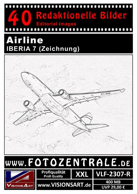 40 REDAKTIONELLE Bilder - Airline - IBERIA - Zeichnung (VLF-2307-R)