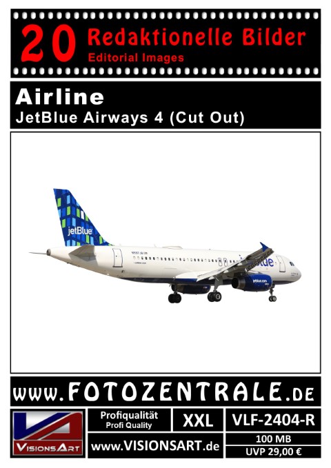 20 REDAKTIONELLE Bilder - Airline - JetBlue - Cut Out (VLF-2404-R)