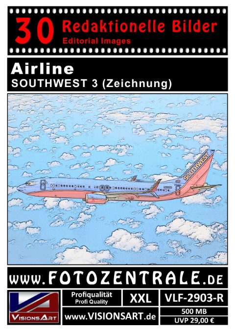 30 REDAKTIONELLE Bilder - Airline - SOUTHWEST - Zeichnung (VLF-2903-R)