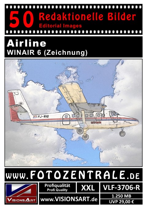 50 REDAKTIONELLE Bilder - Airline - WINAIR - Zeichnung (VLF-3706-R)