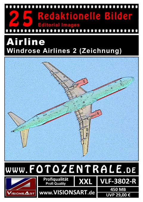 25 REDAKTIONELLE Bilder - Airline - Windrose Airlines - Zeichnung (VLF-3802-R)